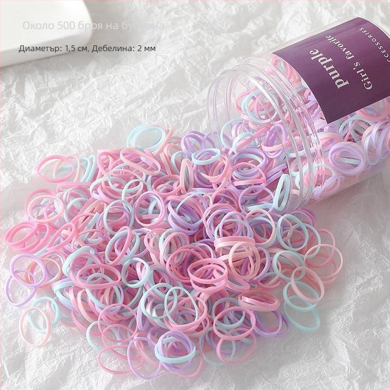 Детска еднократна гумена лента за коса, ръчна изработка, смесен материал, принцес стил
