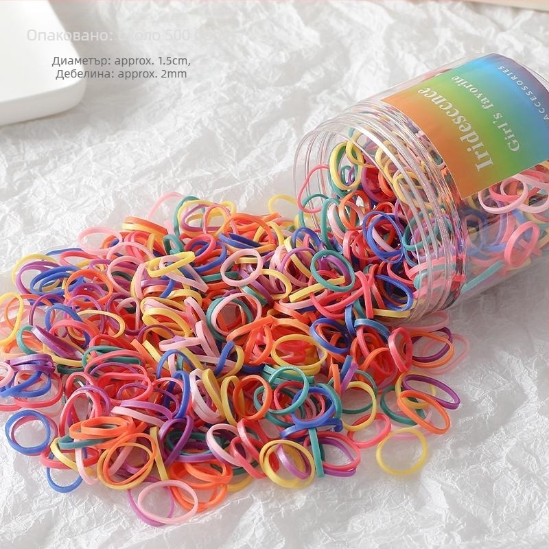 Детска еднократна гумена лента за коса, ръчна изработка, смесен материал, принцес стил