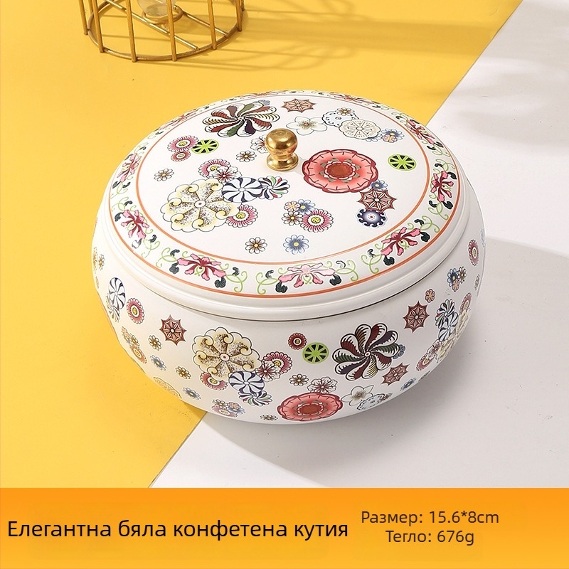 Месингова чиния за плодове и поднос за закуски, дневна декорация, аксесоар за маса за кафе, Laint, стил Нов китайски стил, лансиране пролет 2025