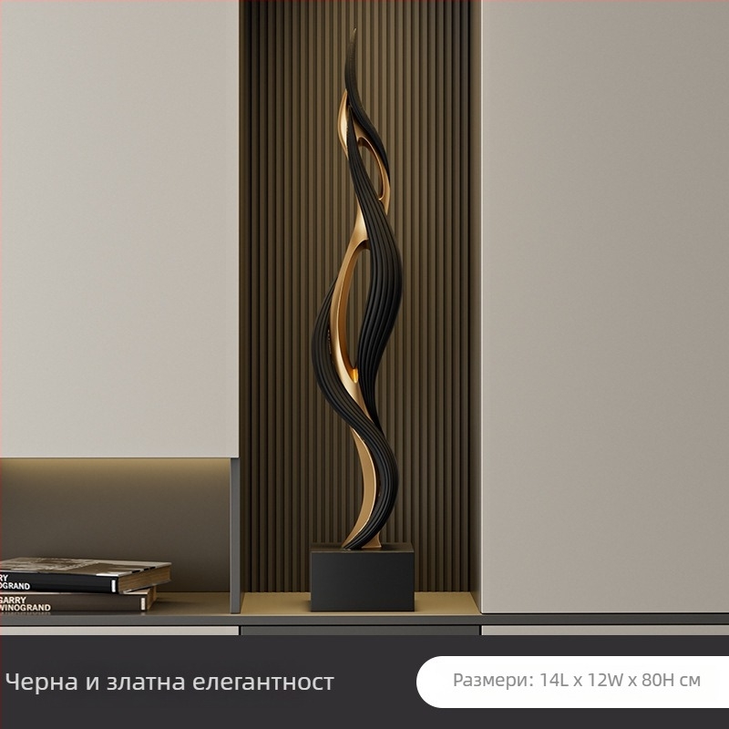 Смолна подова фигура в стил Нов Китай, за антре и дневна, вертикална подова украса, подарък за нов дом