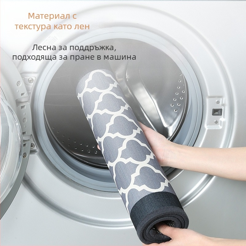 Кухненска пътека от лен - абсорбира вода и мазнини, против подхлъзване, водоустойчива