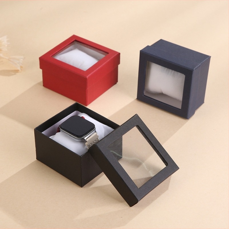 Кутия за опаковка на часовник – хартия, модел 01, ръчно-машинна изработка, насипно опаковане, опаковане за подаръци и бижута