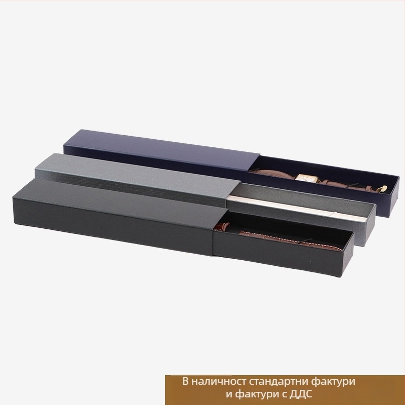 Apple Watch каишка кутия – модел XJ0003, материали: картон и PU, опаковка: изтегляща кутия, горещ печат, подаръчна и бижутерна опаковка