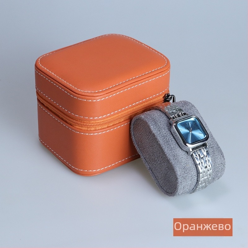 Junliyu PU кожена преносима кутия за часовник с цип – подаръчна кутия за бижута и съхранение на часовник