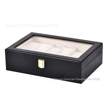 Кутия за часовници, дървена, матово покритие, опаковъчна кутия