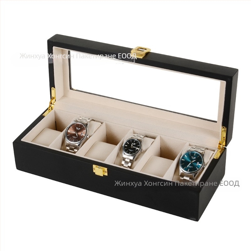 Кутия за часовници, дървена, матово покритие, опаковъчна кутия