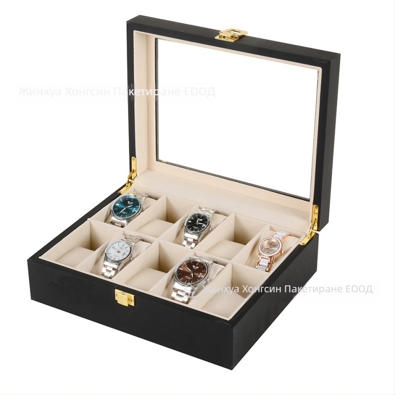 Кутия за часовници, дървена, матово покритие, опаковъчна кутия