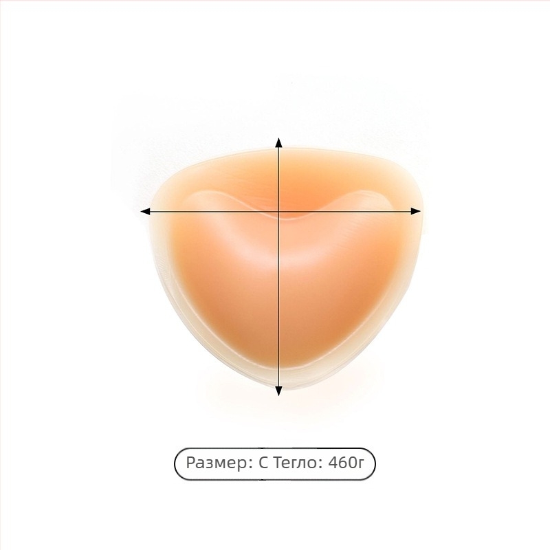 Силиконова триъгълна подплънка за бюст, удебелена, невидима и без следи, увеличава обема, сърцевидна форма, за бански костюм