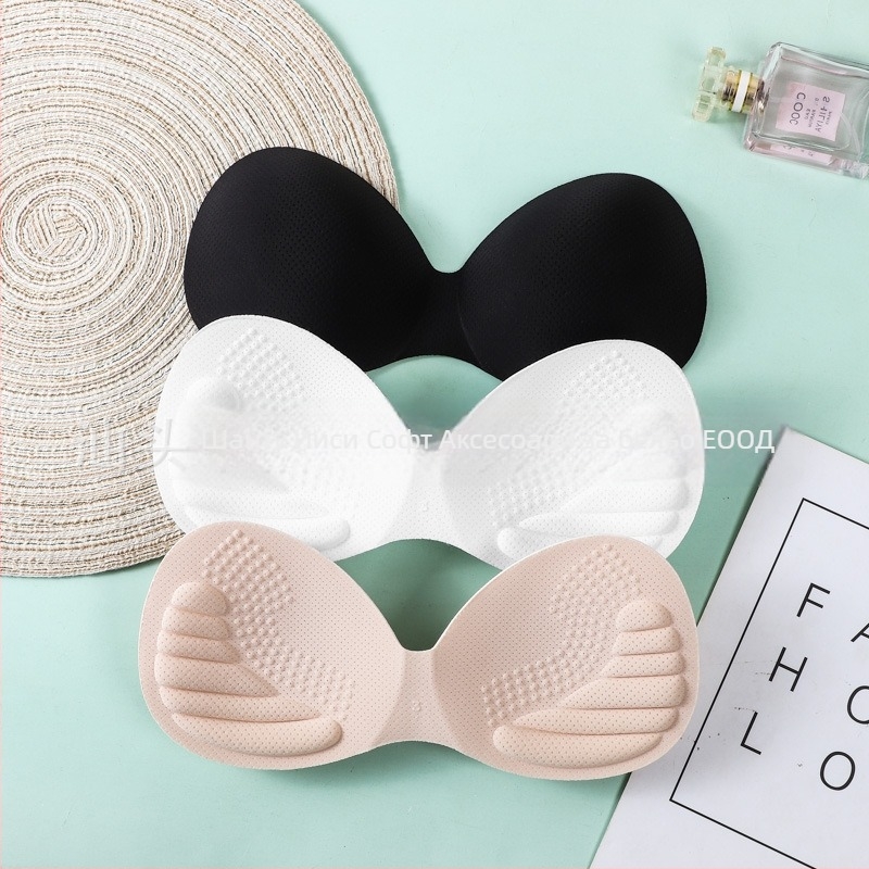 Чашка за сутиен-вмъкване, емулсионен материал, удебелена и дишаща, с форма на пет пръста, едноетапен дизайн