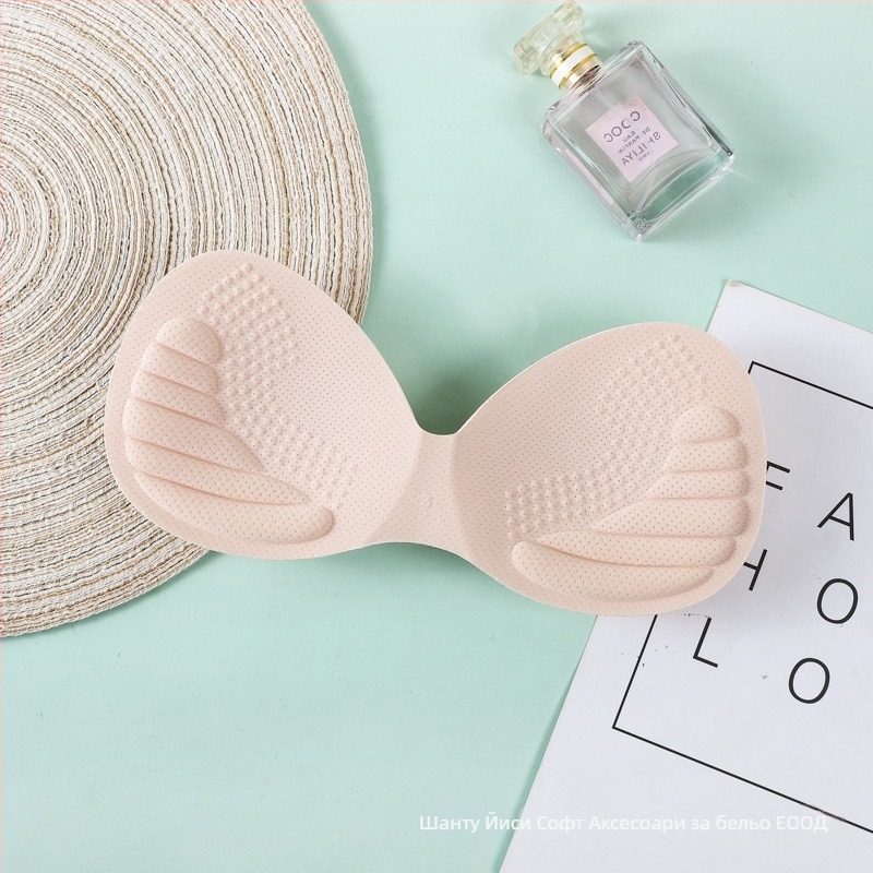 Чашка за сутиен-вмъкване, емулсионен материал, удебелена и дишаща, с форма на пет пръста, едноетапен дизайн