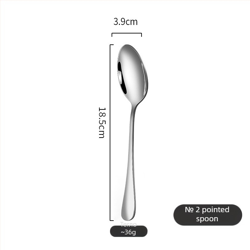 Комплект нож, вилица и лъжица от 410 неръждаема стомана с огледално полиране — модерен прост стил.