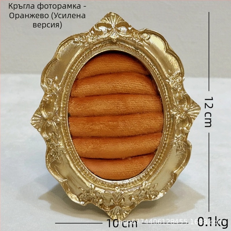 Винтидж поставка за бижута – метална конструкция, велурено покритие, квадратен дизайн, едно парче, железен художествен занаят