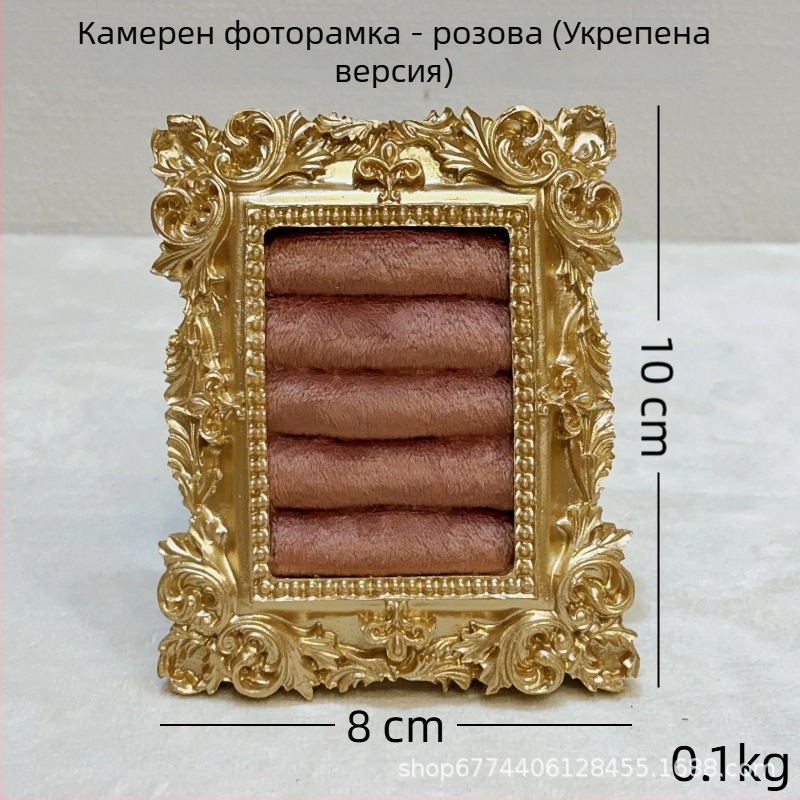 Дисплей за бижута – кадифено покритие, метална рамка, квадратен стил, едно парче, за колиета и обици