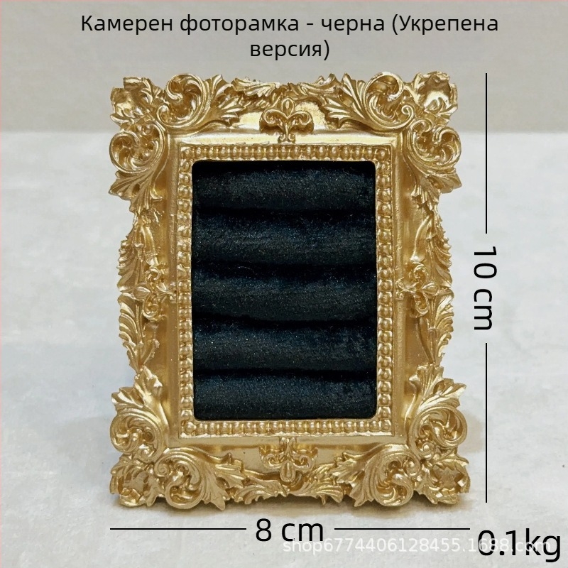 Дисплей за бижута – кадифено покритие, метална рамка, квадратен стил, едно парче, за колиета и обици