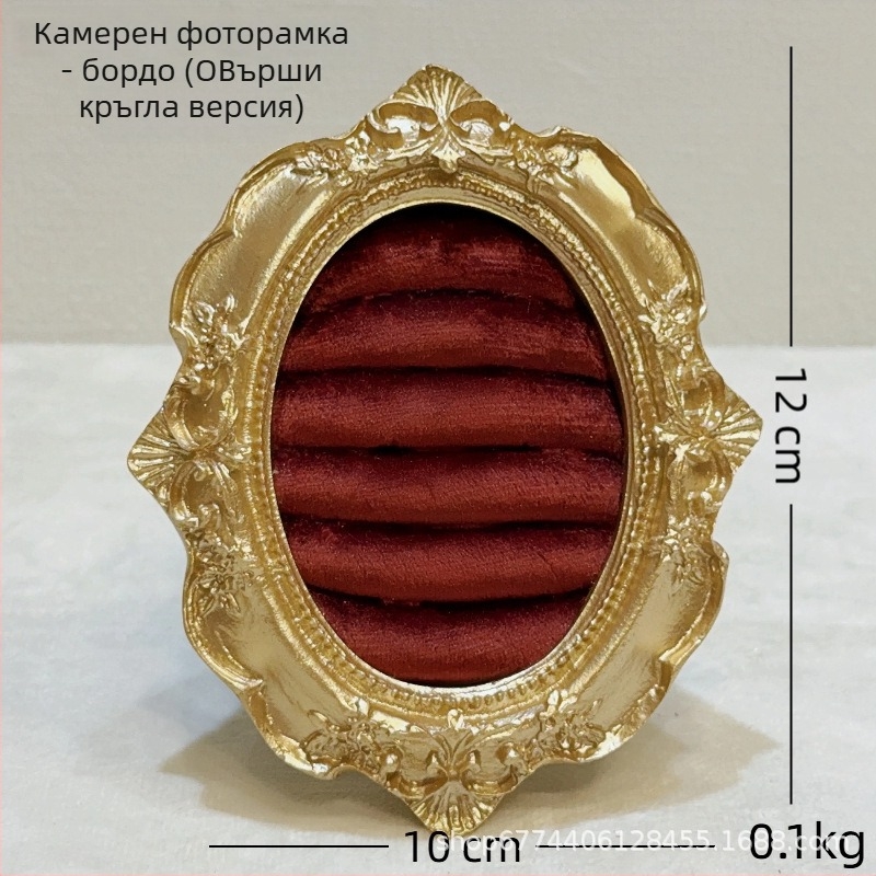 Дисплей за бижута – кадифено покритие, метална рамка, квадратен стил, едно парче, за колиета и обици