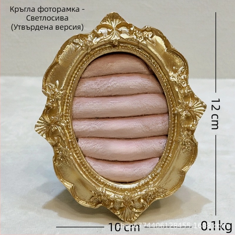 Jin xiao Дисплей за бижута - метална рамка с велурен корпус, квадратен дизайн, изработка от желязо, едночастна конструкция