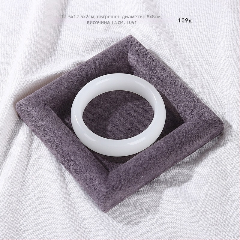 Поставка за бижута за дисплей с платнена основа и фланелен корпус, плоска тава, еднослойна, луксозен стил