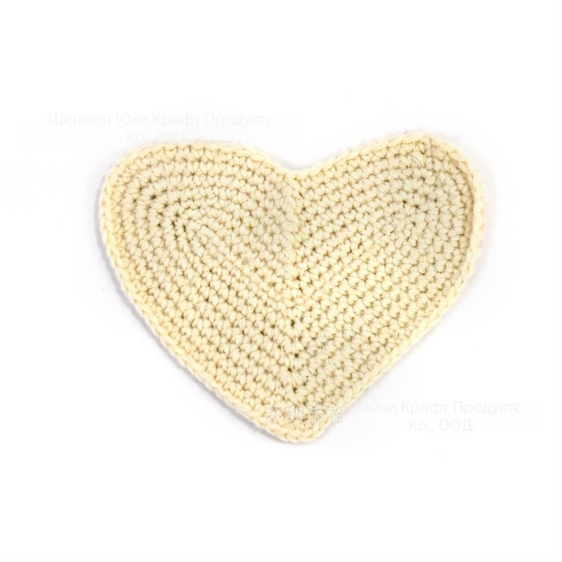 Подложка за чаши, сърцевидна форма, ръчно плетена платнена подложка, украса за помещения