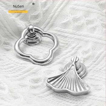 Nu Sheng 301 Медна дръжка за врата на шкаф или гардероб, мотив роза, френски стил, тикваобразна, еднодупкова, модерен минимализъм, луксозен дизайн