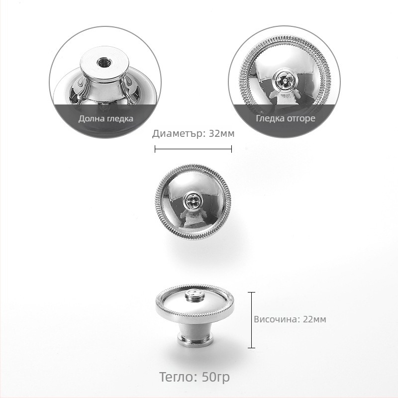 Nu Sheng 301 Медна дръжка за врата на шкаф или гардероб, мотив роза, френски стил, тикваобразна, еднодупкова, модерен минимализъм, луксозен дизайн
