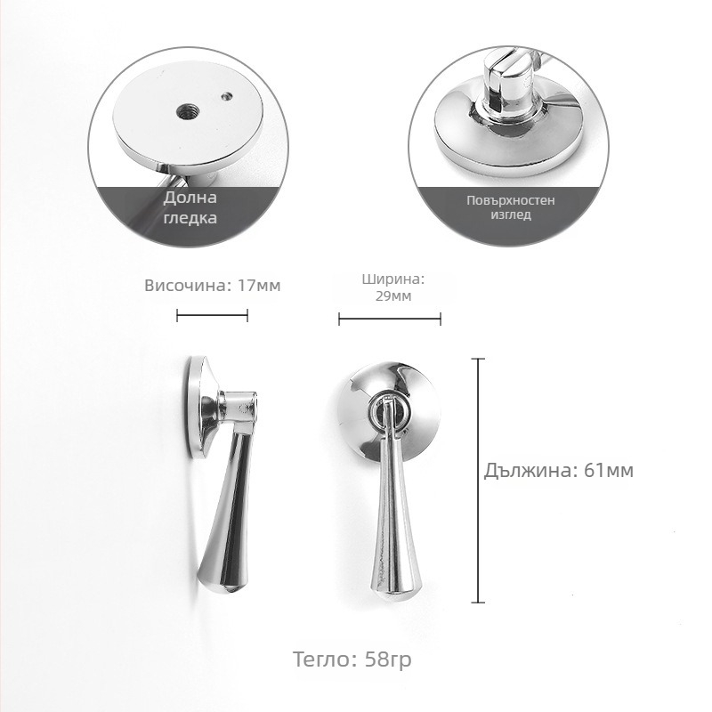 Nu Sheng 301 Медна дръжка за врата на шкаф или гардероб, мотив роза, френски стил, тикваобразна, еднодупкова, модерен минимализъм, луксозен дизайн