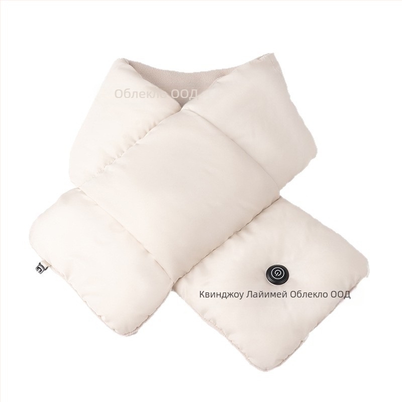 Загряващ шал със warp-knit плат от полиестер за зимна топлина, лек лукс и модерен градски стил.