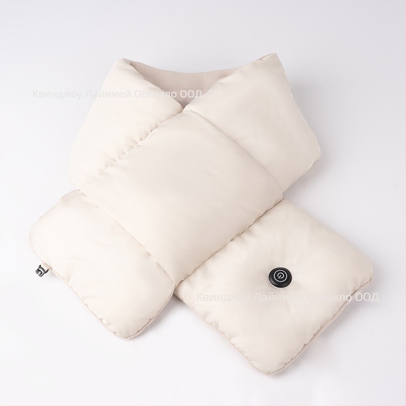 Загряващ шал със warp-knit плат от полиестер за зимна топлина, лек лукс и модерен градски стил.