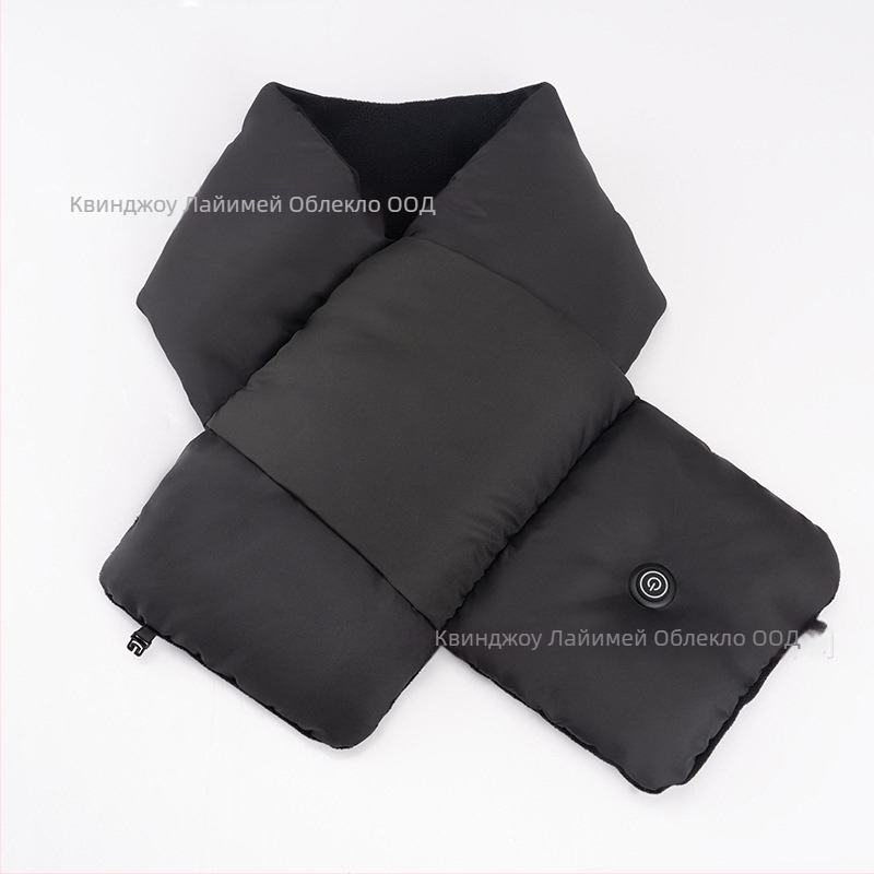 Загряващ шал със warp-knit плат от полиестер за зимна топлина, лек лукс и модерен градски стил.