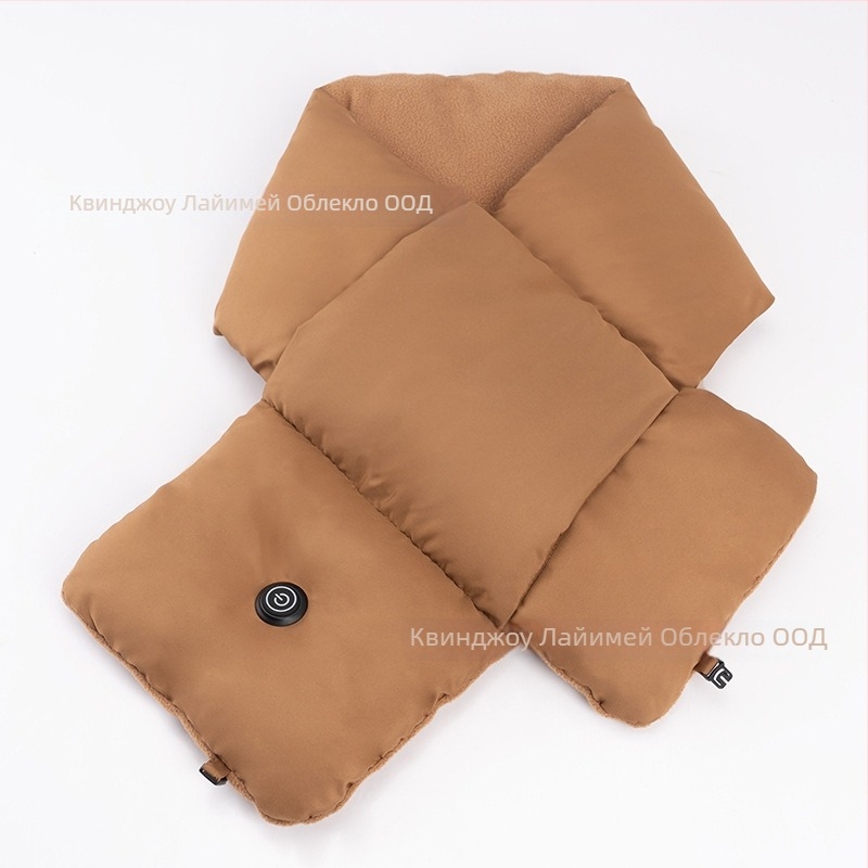 Загряващ шал със warp-knit плат от полиестер за зимна топлина, лек лукс и модерен градски стил.