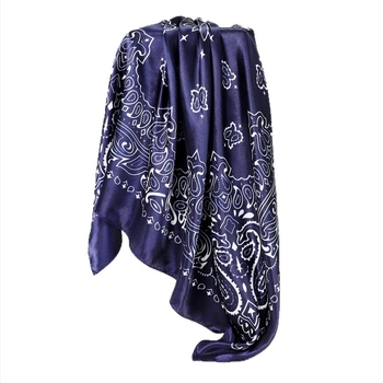 Полиестер квадратен шал с Paisley принт, Twill тъкан, повече от 96% полиестер, квадратен стил, лятна колекция 2025