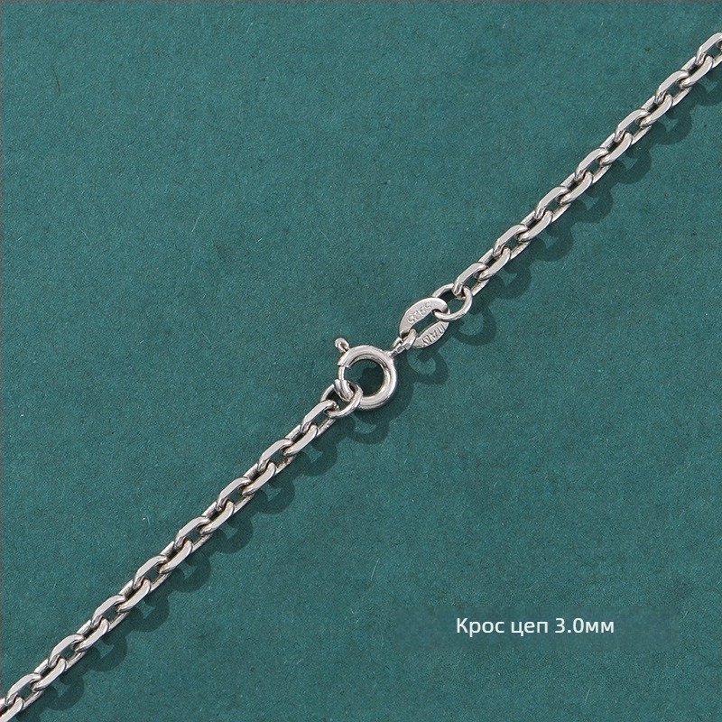 Колие от S925 стерлингово сребро – пуловерна верига, стил за двойки, оригинален дизайн