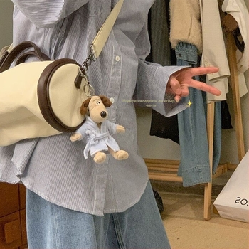 Shuntai плюшено куче-подвеска за кола и чанта — къс плюш, пълнеж PP памук, персонализирани мостри