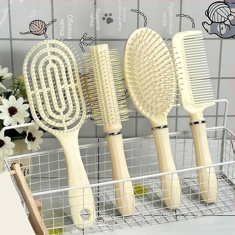 Гребен с въздушна възглавничка за дълга коса – комплект, ABS материал, масаж на скалпа