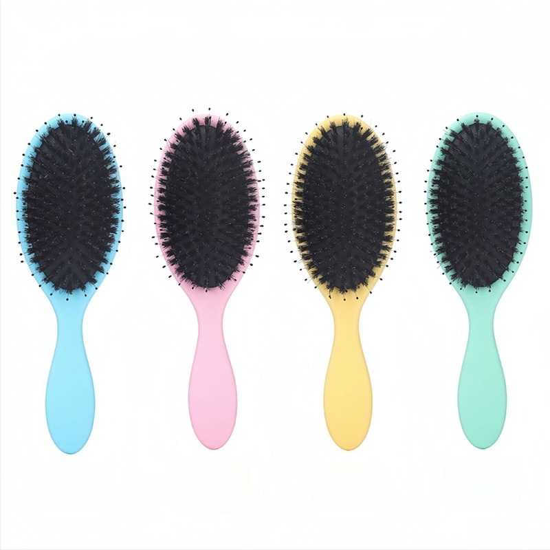 Barli масажна гребен за коса с въздушна възглавница и четина, анти заплитане, подходяща за дълга коса