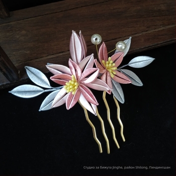 Ръчно изработена корона за коса с цветя от вълнена нишка, унисекс причесен аксесоар, кристали, античен стил