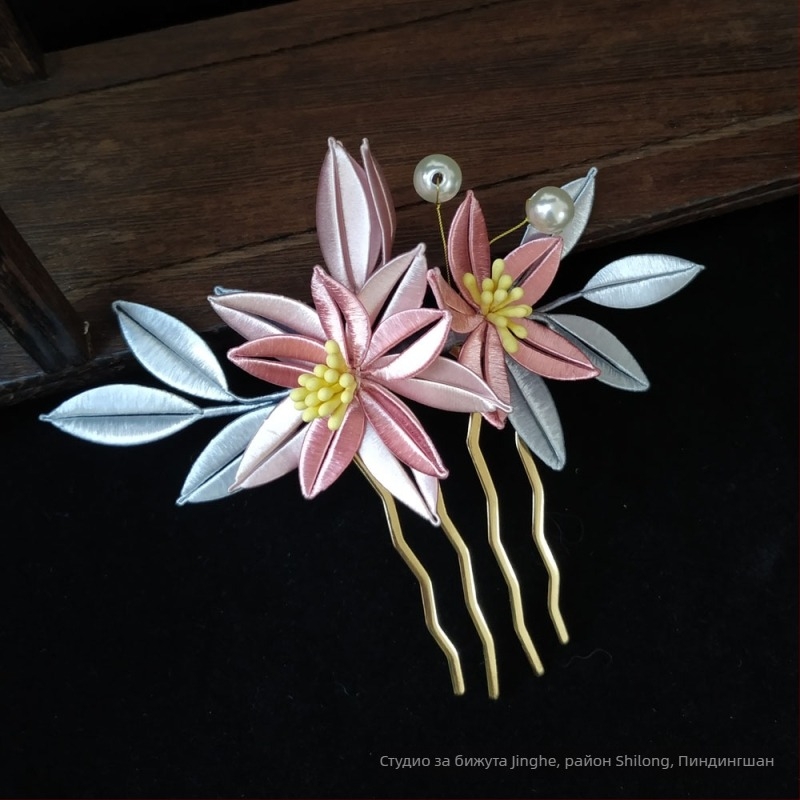 Ръчно изработена корона за коса с цветя от вълнена нишка, унисекс причесен аксесоар, кристали, античен стил