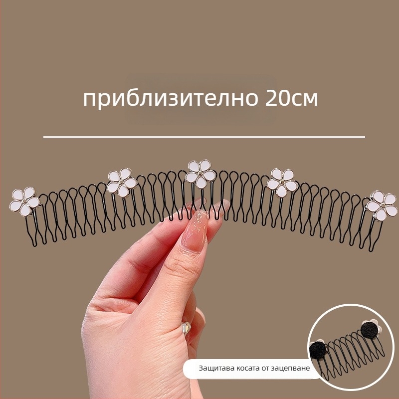 Корейски стил аксесоар за коса с камелия, метал, ръчна изработка, за възрастни и деца