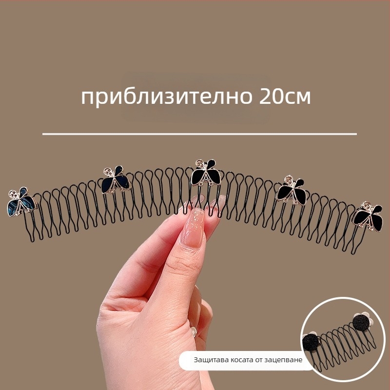 Корейски стил аксесоар за коса с камелия, метал, ръчна изработка, за възрастни и деца