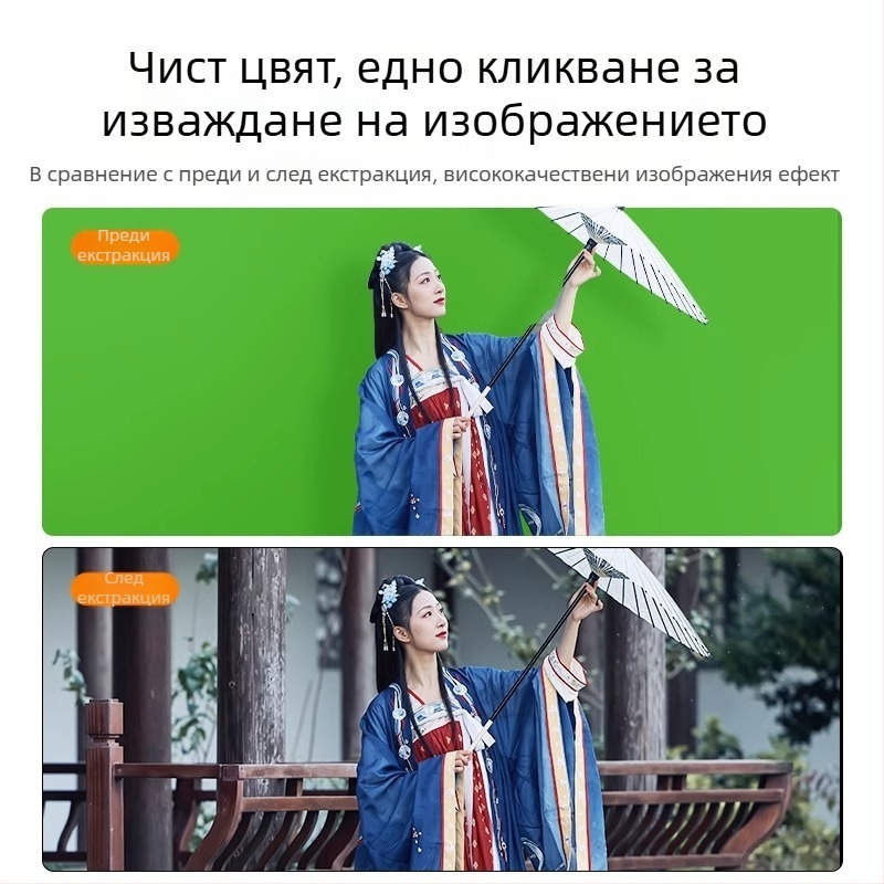 Портативна стойка за хромакей фон с телескопична опора и фонов плат за студийни настройки