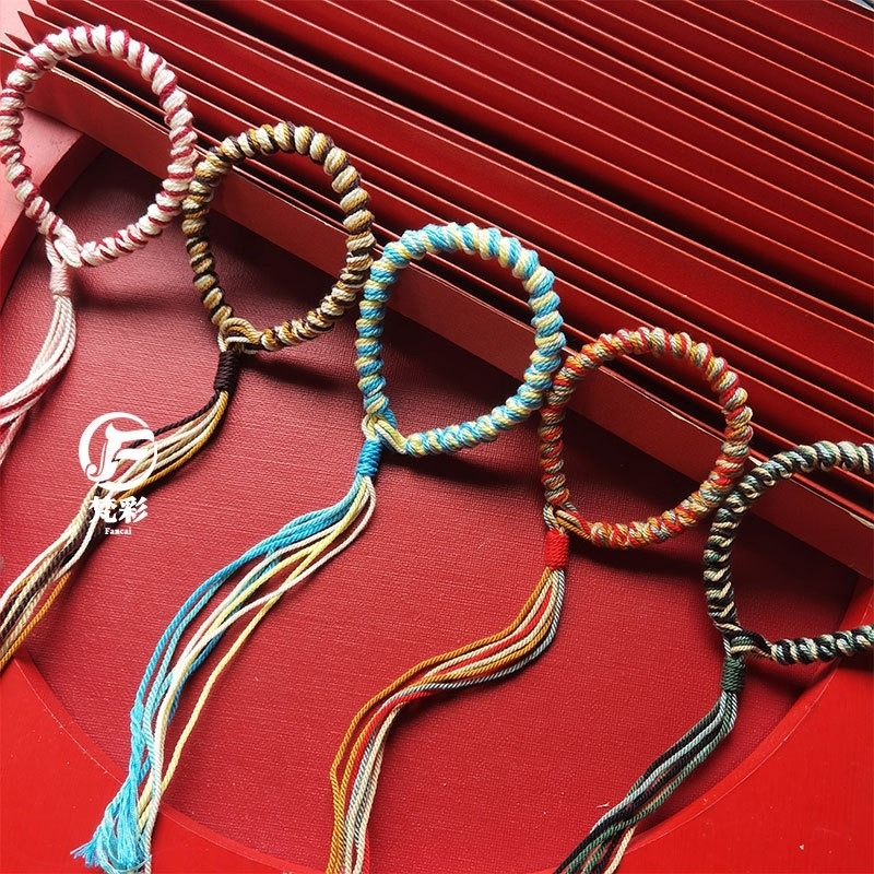 DIY преплетена гривна от корда, етно стил, тъкане, унисекс, пролет 2025