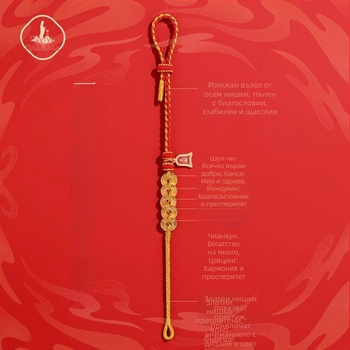 Гривна с монети от Петте императори, ръчно преплетена корда, унисекс, национален стил, Зима 2025, прецизно изпълнение