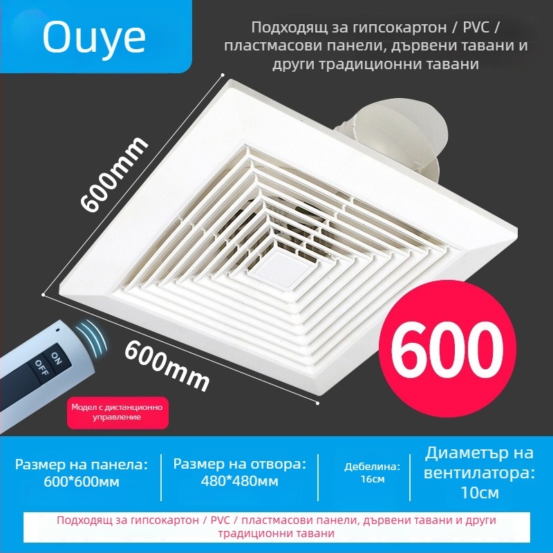 Ono 900-5 вентилатор за вентилация, монтаж на висящ таван, 220V, 30/40W