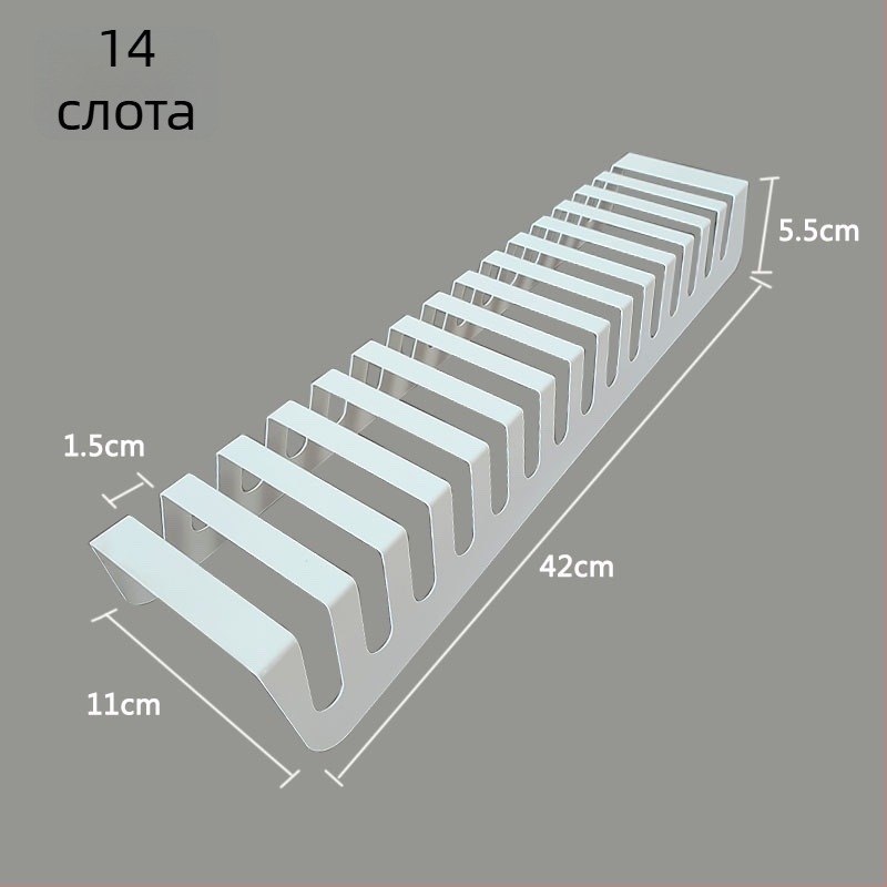 Стойка за заснемане отгоре за множество телефони и таблети с множество слотове за съхранение и централизирано зареждане на бюрото – ABS пластмаса