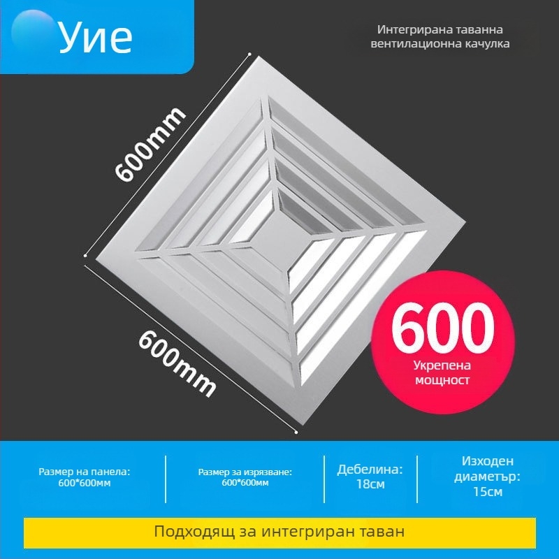 Ono 900-5 Вентилатор за вентилация за баня и кухня, 220V, 30/40W, окачен монтаж, съвместим с гипсокартон