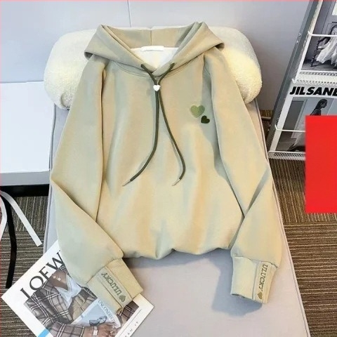 Детски суитшърт с качулка в корейски стил, плътна материя, 50% полиестер, меко усещане