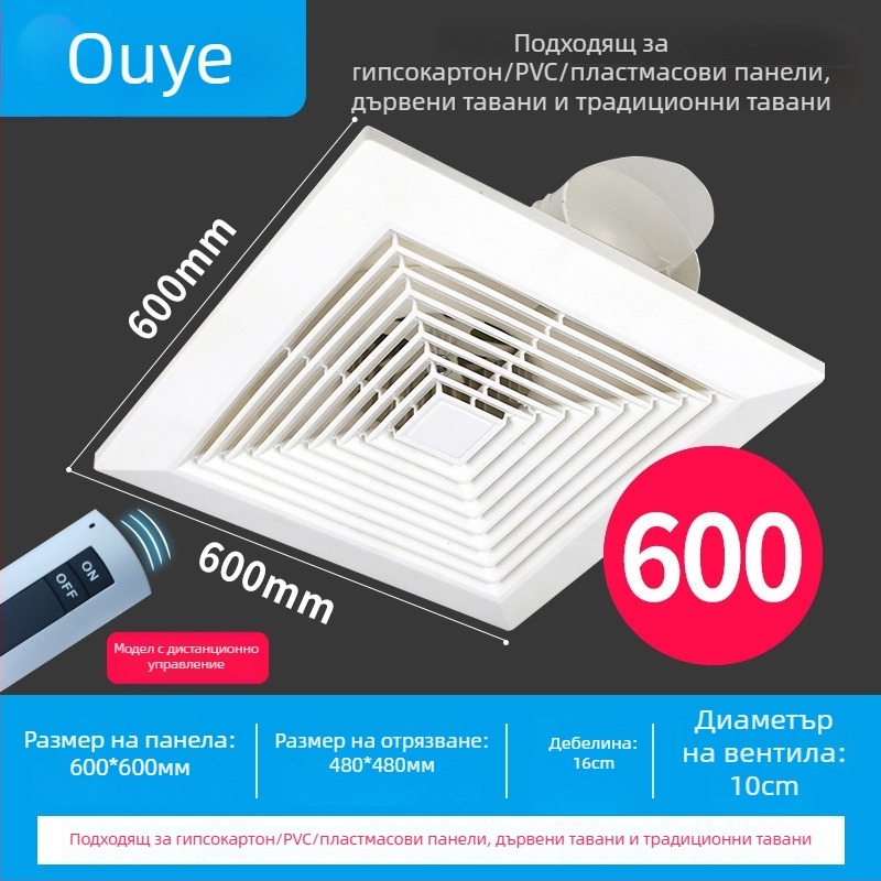 Вентилационен вентилатор Ono 900-5, окачен монтаж, 220V, 30/40W