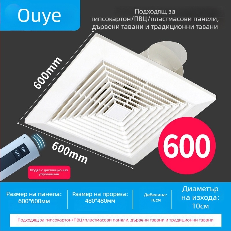 Вентилационен вентилатор Ono 900-5, окачен монтаж, 220V, 30/40W