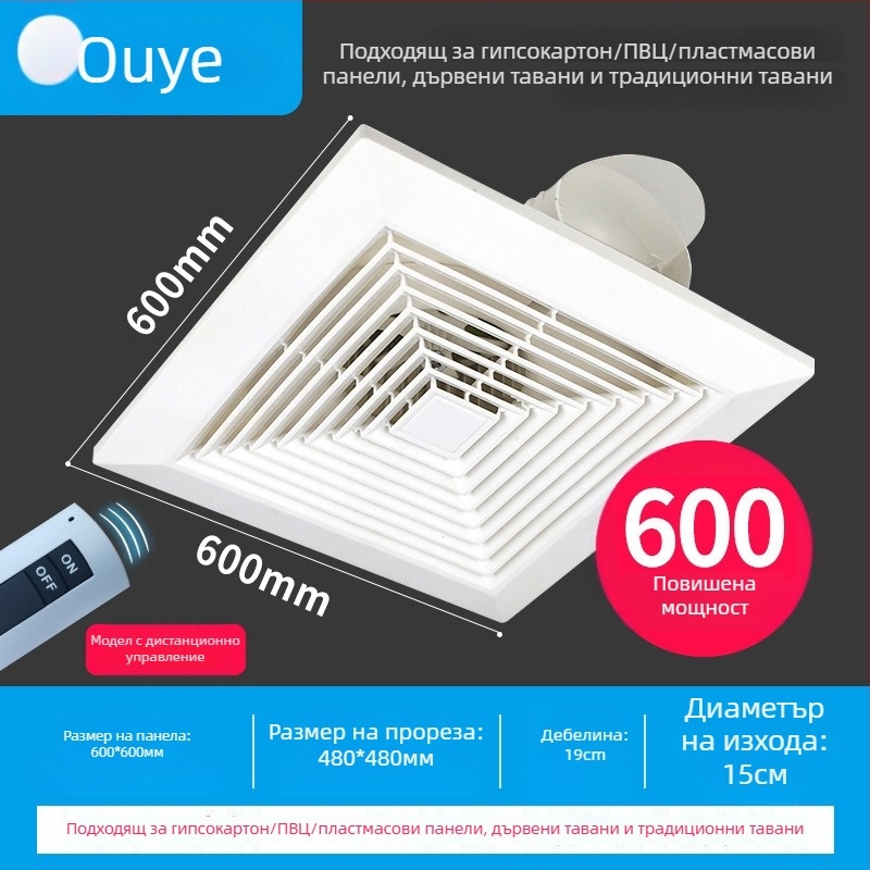 Вентилационен вентилатор Ono 900-5, окачен монтаж, 220V, 30/40W