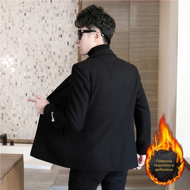 Палто Corduroy лен (<10%), едноредово закопчаване, зимно