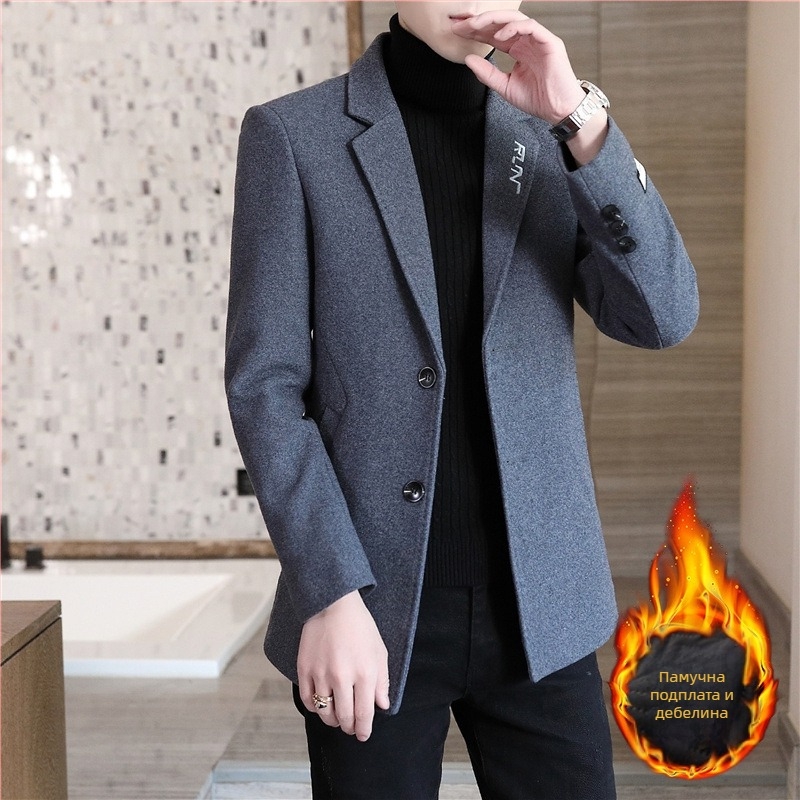 Палто Corduroy лен (<10%), едноредово закопчаване, зимно